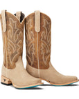 Classic Square Boot - Latte Suede and Burnt Caramel