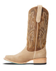Classic Square Boot - Latte Suede and Burnt Caramel
