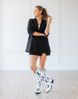 Reverie Knee High Corset - Newsprint