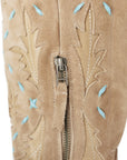 Reverie Knee High Corset - Latte Suede and Powder Blue
