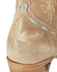 Reverie Knee High Corset - Latte Suede and Powder Blue