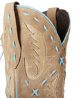 Reverie Knee High Corset - Latte Suede and Powder Blue