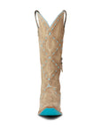 Reverie Knee High Corset - Latte Suede and Powder Blue