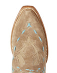 Reverie Knee High Corset - Latte Suede and Powder Blue