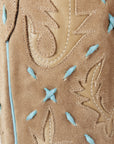 Reverie Knee High Corset - Latte Suede and Powder Blue