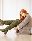Lexington OTK Corset - Olive Suede