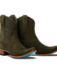 Emma Jane Bootie - Olive Suede