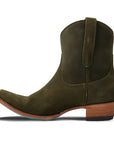 Emma Jane Bootie - Olive Suede