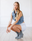 Dolly Bootie - Washed Denim