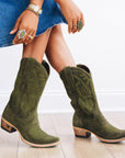 Sandaga Midi - Olive Suede
