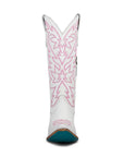 Smokeshow Boot - Matte White and Neon Pink
