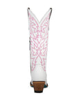 Smokeshow Boot - Matte White and Neon Pink