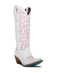 Smokeshow Boot - Matte White and Neon Pink