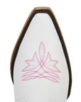 Smokeshow Boot - Matte White and Neon Pink