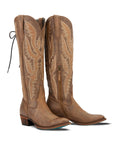 Monica Knee High Corset - Oiled Saddle