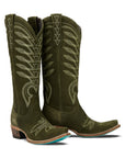 Squash Blossom Boot - Olive Suede
