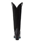 Jentry Knee High Boot - Jet Black & Soft Black Suede
