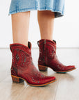 Cossette Bootie - Smoldering Ruby