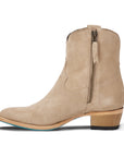 Plain Jane Bootie - Latte Suede