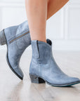 Plain Jane Bootie - Washed Denim