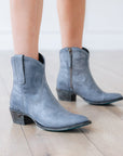 Plain Jane Bootie - Washed Denim