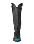 Lexington Knee High Corset Back - Jet Black