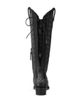 Lexington Knee High Corset Back - Jet Black