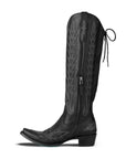 Lexington Knee High Corset Back - Jet Black