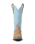 Saratoga Square Boot - Latte Suede and Powder Blue