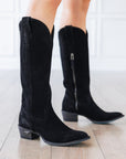 Plain Jane Boot - Soft Black Suede