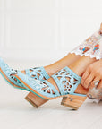 Robin Cut Out Slingback Mule - Powder Blue