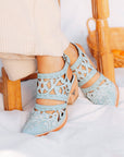 Robin Cut Out Slingback Mule - Powder Blue