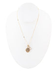 Libra - Zodiac White Moonstone Golden Charm Necklace