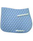 AJ Tack Quilted All-Purpose English Saddle Pad - Light Blue