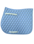 AJ Tack Quilted All-Purpose English Saddle Pad - Light Blue