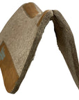 Beige 100% Compress Wool Contour Pad- Turquoise Stitching
