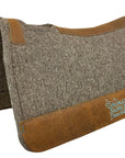 Chocolate Grey 100% Compressed Wool Pad- Turquoise Stitching