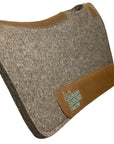 Chocolate Grey 100% Compressed Wool Pad- Turquoise Stitching