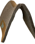 Chocolate Grey 100% Compressed Wool Pad- Turquoise Stitching
