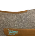 Chocolate Grey 100% Compressed Wool Pad- Turquoise Stitching