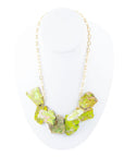 Lime Jasper Slab Necklace