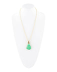 Lime Turquoise Golden Pendant Necklace