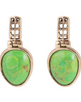Lime Turquoise Post Earrings
