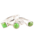 Lime Turquoise Trio Stack Ring