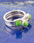 Lime Turquoise Trio Stack Ring