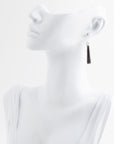 Line Black Onyx Sterling Silver Drop Earrings