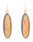 Linear Orange Coral Earring