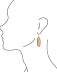 Linear Orange Coral Earring