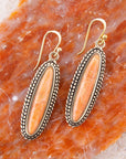 Linear Orange Coral Earring