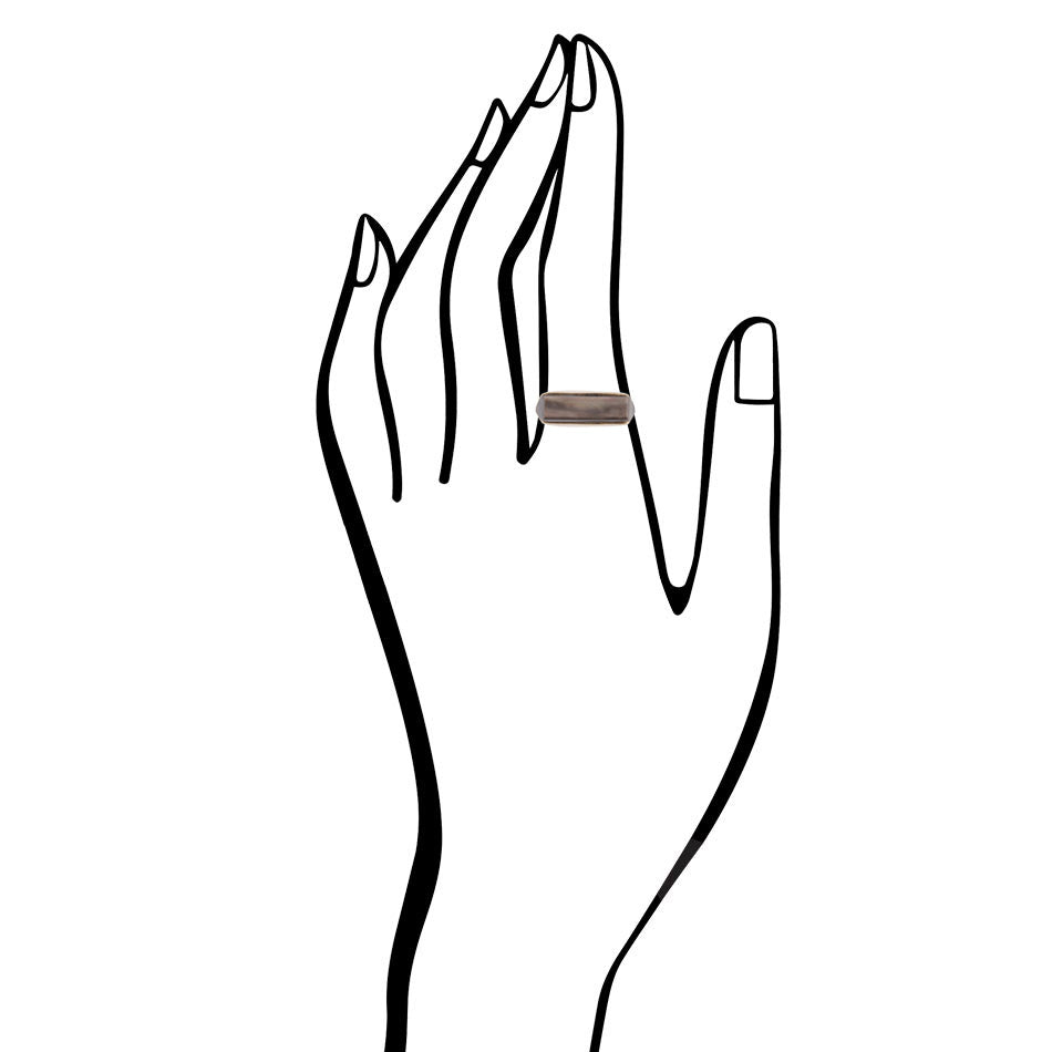 Linear Ring - Black Mother of Pearl